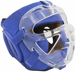 Шлем с пластиковым забралом BoyBo Flexy синий BP2006 (L)