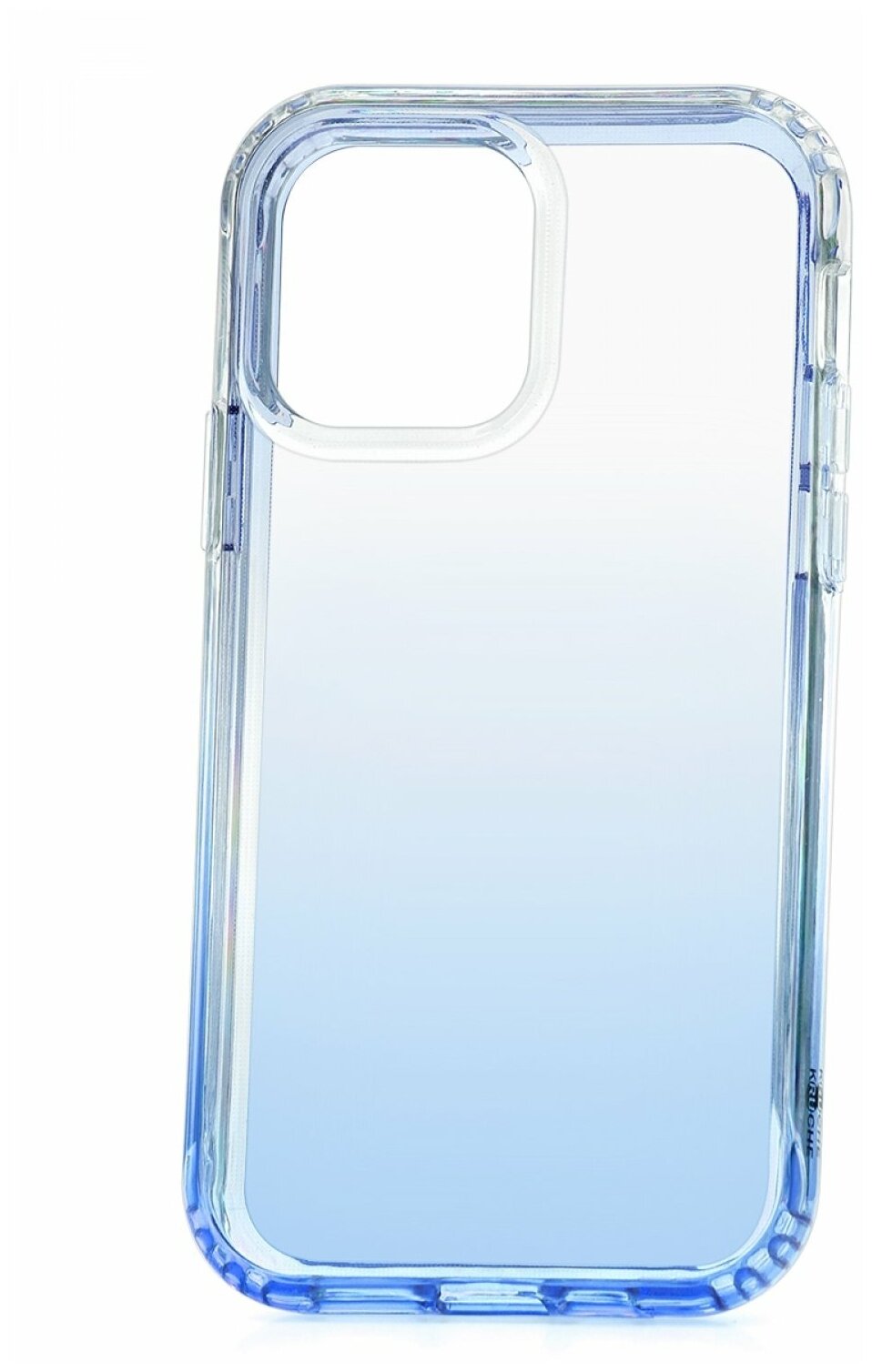 Чехол для Apple iPhone 12 Pro Pro Max КRUЧЕ Gradient Blue, силиконовый бампер с защитой камеры, пластиковый защитный кейс, прозрачная накладка