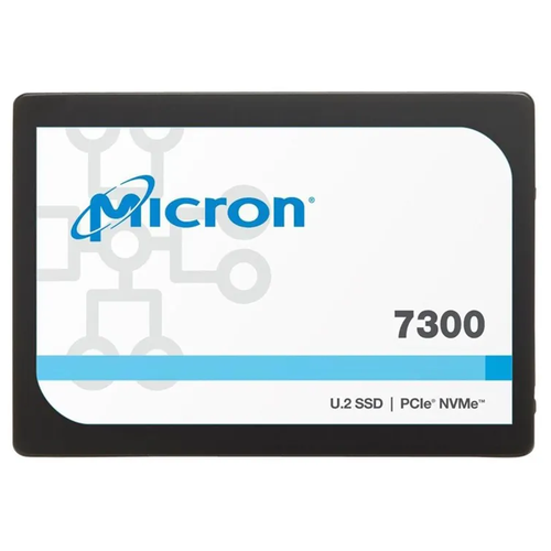 Micron SSD 7300 PRO, 1920GB, U.2(2.5 7mm), NVMe, PCIe 3.0 x4, 3D TLC, R/W 3000/1550MB/s, IOPs 396 000/55 000, TBW 4200, DWPD 1.2 (12 мес.)