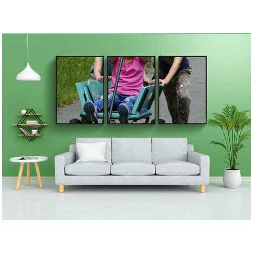 фото Набор модулных постеров для интерьера "дети, девочка, осмелиться" 60x90 см. в тубусе, без рамки lotsprints