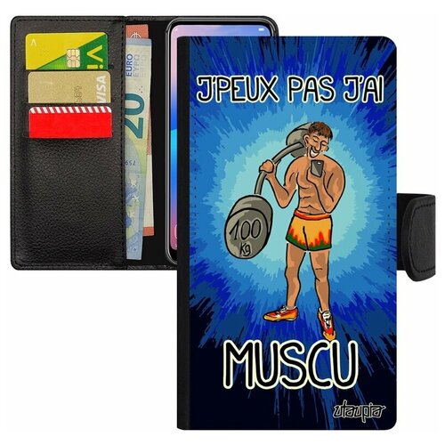 фото Чехол книжка для мобильного iphone 8, "не могу - у меня бодибилдинг!" качок спорт utaupia