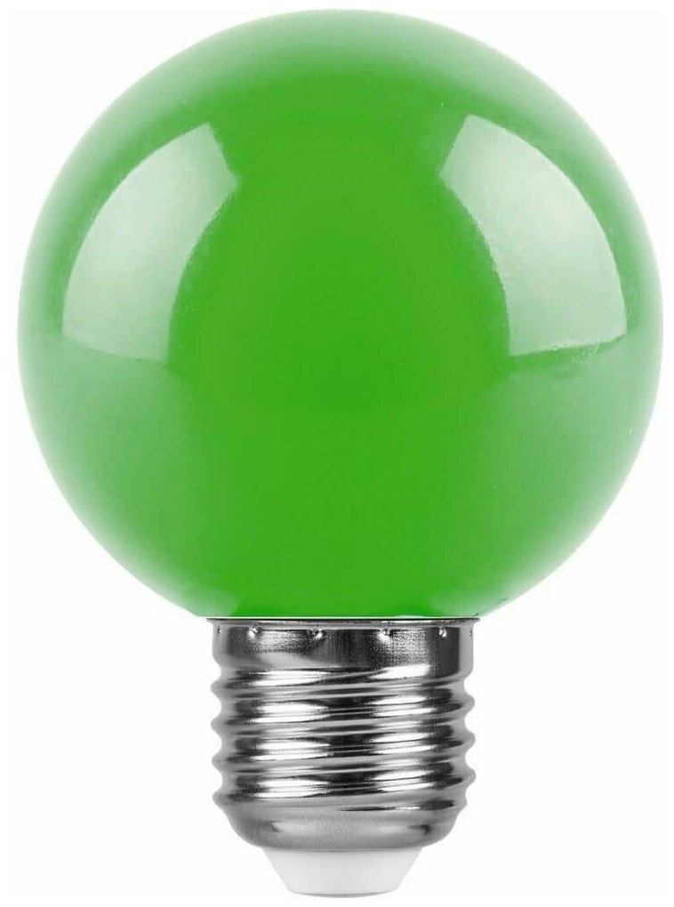 Лампа светодиодная Feron E27 3W зеленая LB-37125907