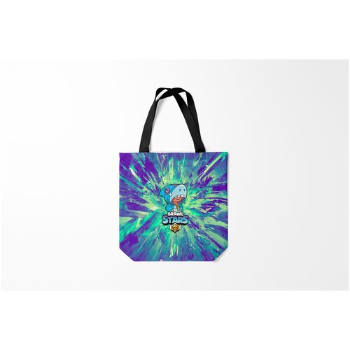 фото Сумка-шоппер / 40х40 см / геймерам / brawl stars leon shark burnettie