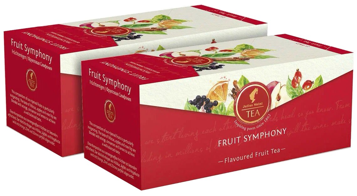 Чай Julius Meinl Fruit Symphony (Фруктовая Симфония) в пакетиках 2x25шт - фотография № 1