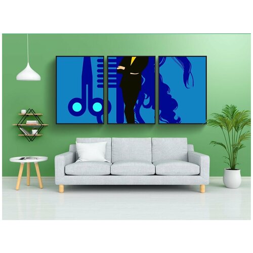 фото Набор модулных постеров для интерьера "парикмахер, волосы, стиль волос" 60x90 см. в тубусе, без рамки lotsprints