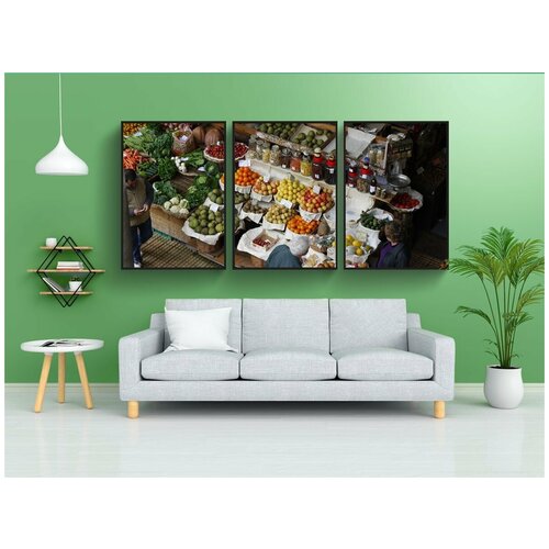 фото Набор модулных постеров для интерьера "мадейра, фрукты, португалия" 60x90 см. в тубусе, без рамки lotsprints