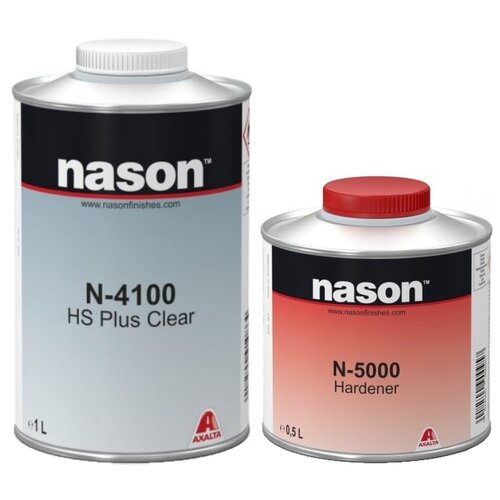 Комплект (лак, отвердитель для лака) NASON N-4100 Hs Plus Clear, N-5000, 2 шт. 1000 мл 1.5 кг 500 мл