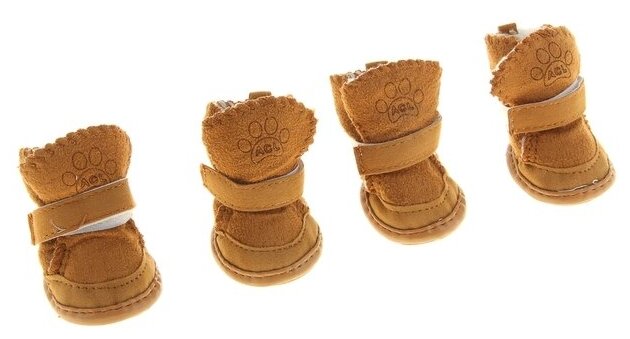 Ботинки Элеганс, набор 4 шт, размер 3 (подошва 5 х 4,2 см) коричневые - фотография № 3