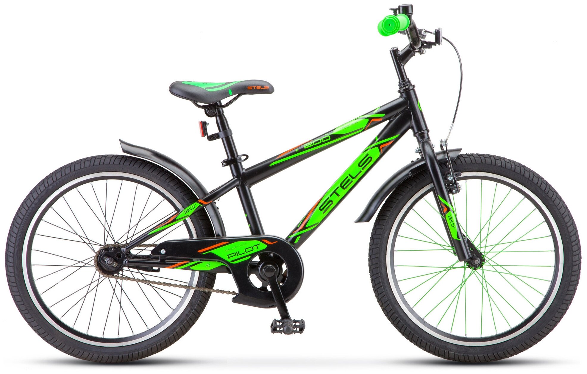 Подростковый горный (MTB) велосипед Stels Pilot 200 Gent 20 Z010 (2019) 11 черный-салатовый (требует финальной сборки)