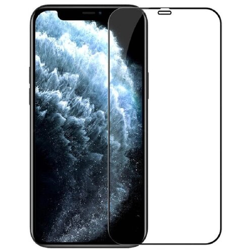 Защитное стекло 5D на весь экран для Apple iPhone XS MAX / 11 Pro Max, черная рамка