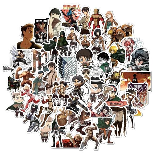 Набор наклеек Атака Титанов 50 шт./Attack on Titan sticker pack 50 pcs /