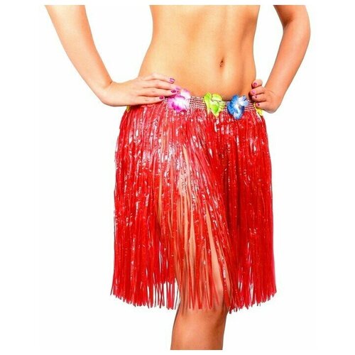 фото Гавайская юбка, цвет красный 50 см 304476 страна карнавалия
