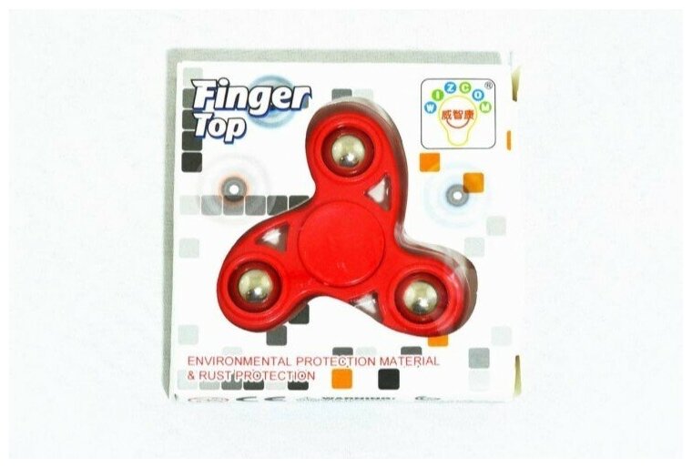 Спиннер Weizhikang Red, антистресс, унисекс, пластиковый, металлический — фото 1