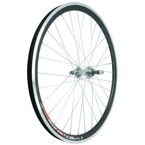 фото Колесо 28 заднее, обод двойной алюминиевый чёрный, на гайках tbs