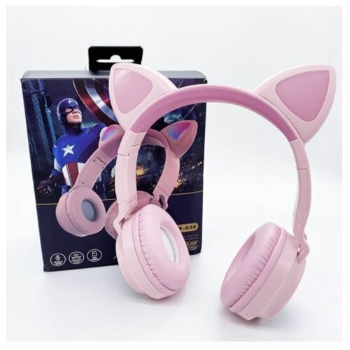 Беспроводные наушники CAT Ear ZW-038 со светящимися кошачьими ушкамиLED BTMicro-SD FM радио Серия супер герои ЛиловыйPurple 250000₽