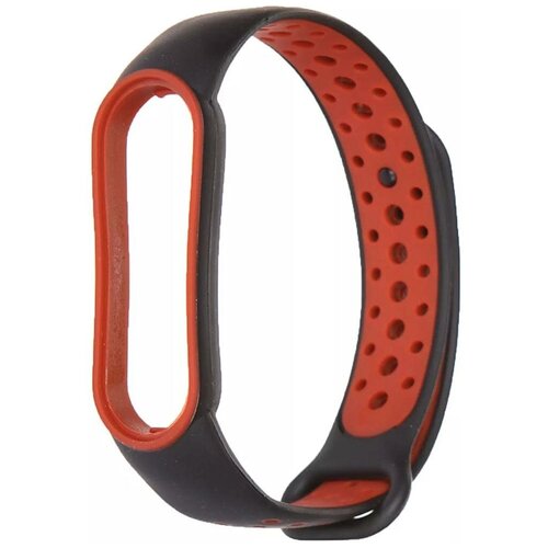 Aксессуар Ремешок Red Line для Xiaomi Mi Band 6 Silicone Black-Red УТ000025169