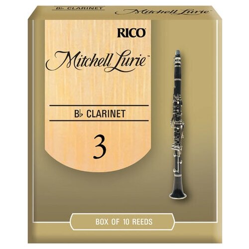 Трость (10 шт. в наборе) Rico Mitchell Lurie RML10BCL300 бежевый rico grand concert bb clarinet thick blank 3 5x10 rgt10bcl350 трости для кларнета bb 3 5 10шт