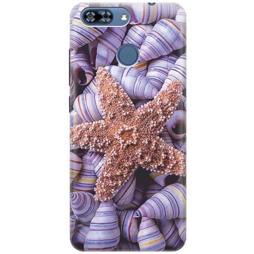 фото Re:pa накладка transparent для zte blade v9 vita с принтом "сиреневые ракушки"