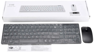 Беспроводной комплект клавиатура + мышь, 2.4ГГц, черный