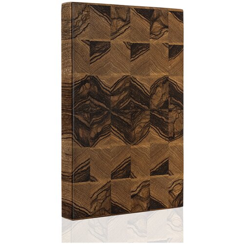 Кухонная торцевая разделочная доска из экзотической породы Блек Офрам , SBwooD 30*20*3 см