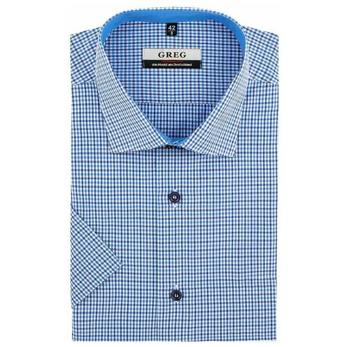 фото Рубашка greg, размер 174-184/39, голубой