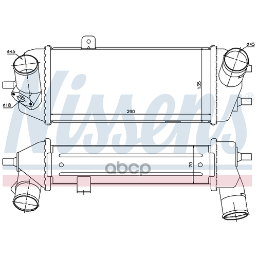 NISSENS 96558 (282702A720 / 282712A700 / 282712A710) интеркулер soul 09-