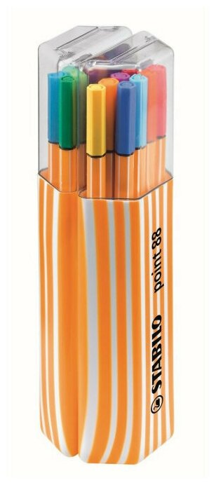 Ручка капиллярная линер 0,4мм STABILO Point 88, 20 цветов, фломастер для скетчинга