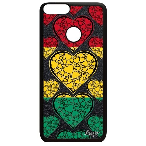 фото Противоударный чехол на телефон // huawei p smart 2018 // "флаг гвинеи с сердцем" государственный туризм, utaupia, цветной