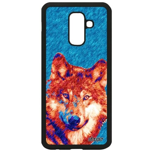 фото Защитный чехол на телефон // samsung galaxy a6 plus 2018 // "дикий волк" злой стиль, utaupia, голубой