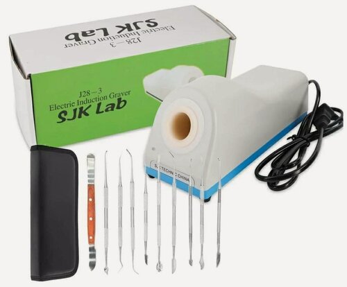 Изображение товара Индукционный нагреватель зуботехнического электрошпателя SJK J28-3 . (Эффективная альтернатива газовым горелкам и спиртовкам). + В подарок : Набор инструментов 10 шт для работы с воском