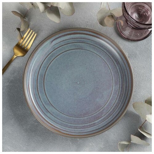 Тарелка обеденная Magistro Garland, d=22 см, цвет синий