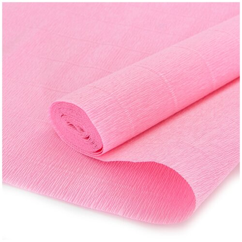 Упаковочная гофрированная бумага (0,5*2,5 м) Светло- розовый, 1 шт.