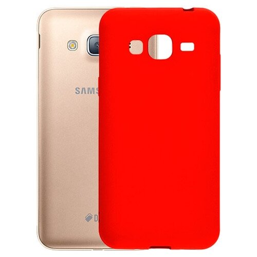 фото Матовый чехол mattecover для samsung galaxy j3 (2016) j320 силиконовый красный