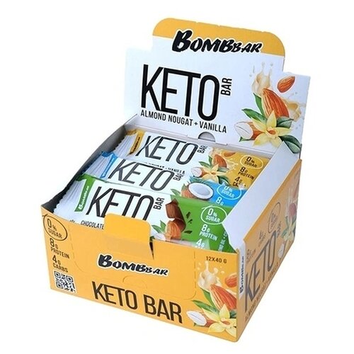 фото Протеиновый батончик bombbar keto, 480 г, ассорти