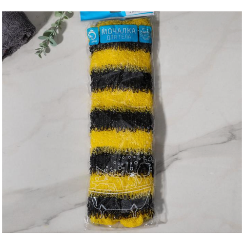 Мочалка для тела Доляна «Пчёлка», 12×45 см