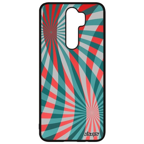 фото Красивый чехол на смартфон // xiaomi redmi note 8 pro // "спирали" солнце узор, utaupia, бирюзовый