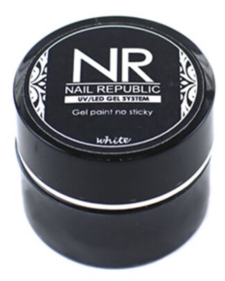 NAIL REPUBLIC гель-краска для рисования вензелей БЕЛАЯ 5ГР
