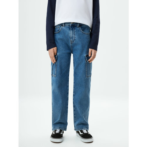 Джинсы Sela, размер 152, синий джинсы sela размер 152 синий