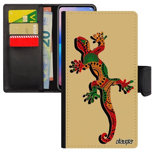 фото Стильный чехол-книжка на телефон // apple iphone xr // "саламандра" варан дизайн, utaupia, цветной