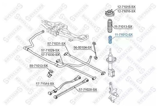 STELLOX 1171012SX 11-71012-SX_отбойник амортизатора заднего\ Mazda 323/323F BA/BJ 94/Premacy CP 99