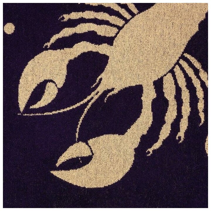 Полотенце махровое Этель "Знаки зодиака: Рак" фиолетовый, 67х130 см, 100% хлопок, 420гр/м2 - фотография № 2