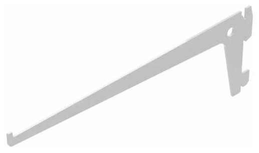 Кронштейн прямой для ДСП однорядный 250 мм белый