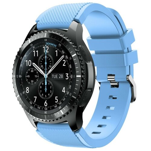 Силиконовый ремешок Grand Price для Samsung Gear S3 Frontier / S3 Classic, 22мм, небесный 22mm silicone watchband strap for samsung galaxy watch 46mm watch3 45mm gear s3 smartwatch wrist bracelet garmin vivoactive 4