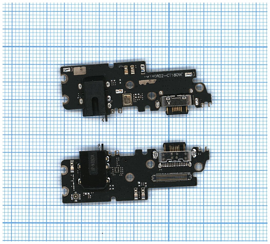Плата разъема питания с аудио разъемом для Meizu 16
