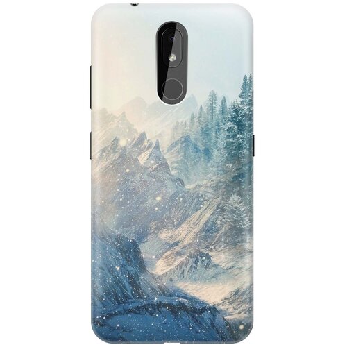 GOSSO Ультратонкий силиконовый чехол-накладка для Nokia 3.2 (2019) с принтом Снежные горы и лес ультратонкий силиконовый чехол накладка для nokia 6 1 plus x6 2018 с принтом снежные горы и лес