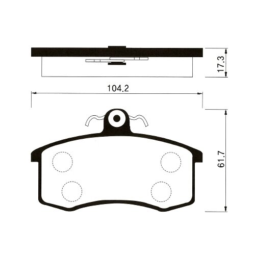 Дисковые тормозные колодки передние SANGSIN BRAKE SP1165 для LADA 2103, LADA 2108 (4 шт.)