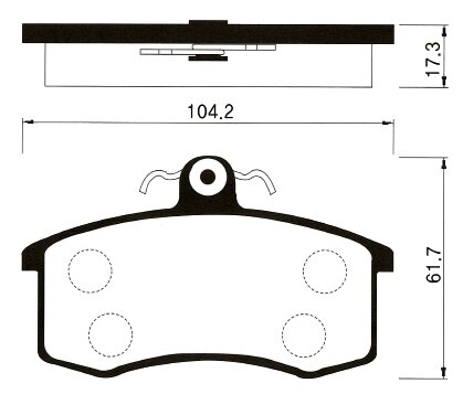 Дисковые тормозные колодки передние SANGSIN BRAKE SP1165 (4 шт.)