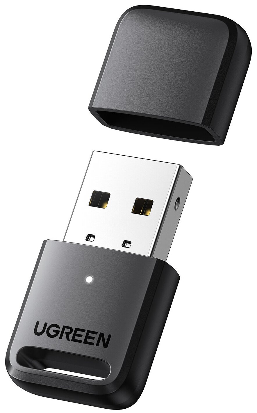 Адаптер Bluetooth UGREEN 80890_ BT 5.0, черный - фото №1