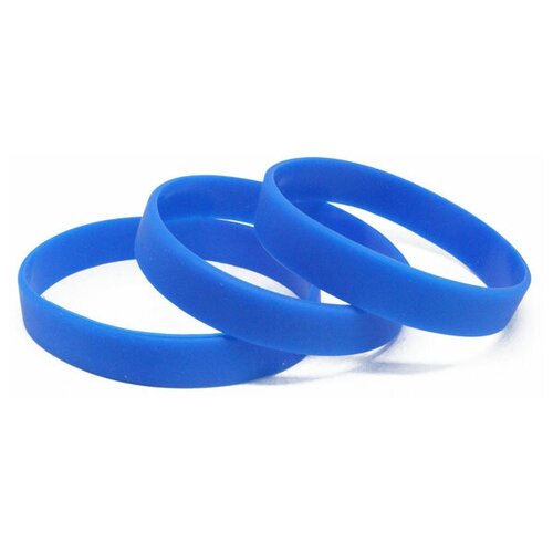 Браслет 100 штук Силиконовые браслеты без логотипа, размер L., размер 20 см, размер L, диаметр 6.4 см, синий