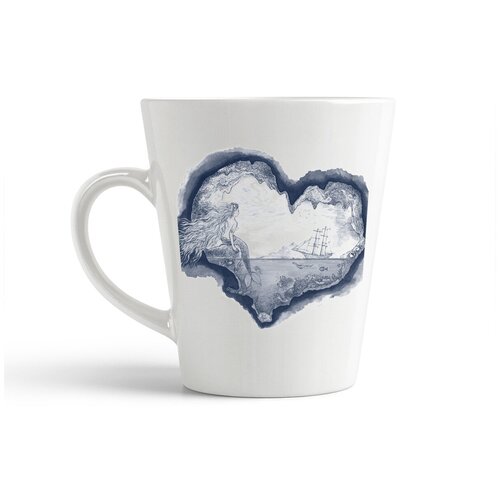 фото Кружка-латте coolpodarok сердечко русалка корабль